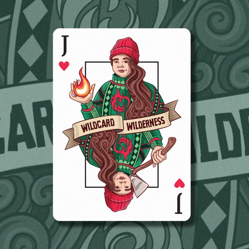 Heart design with the title 'Jack's Wild Card'