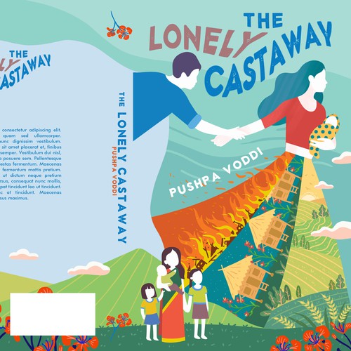 Colorful book cover with the title 'The Lonely Castaway '