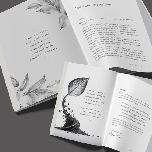 Design with the title 'Book interior layout'