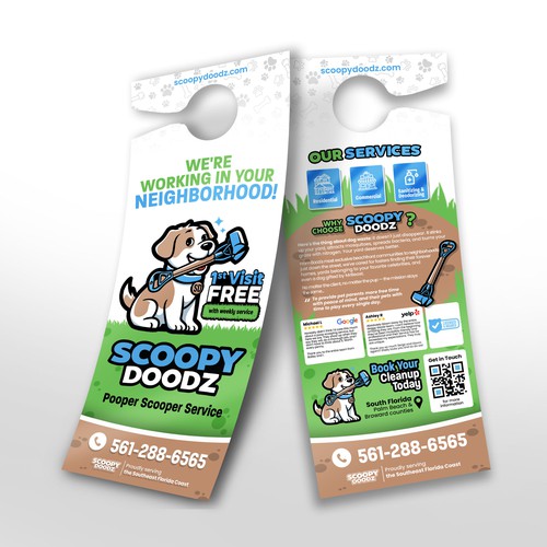 Neighborhood design with the title 'Scoop Happens: Clean Yard, Happy Life'