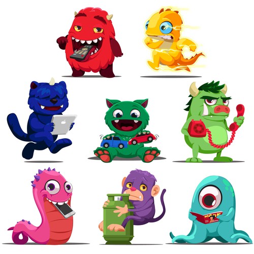 Alien design with the title 'Finalist for Monster character design  platinum contest'