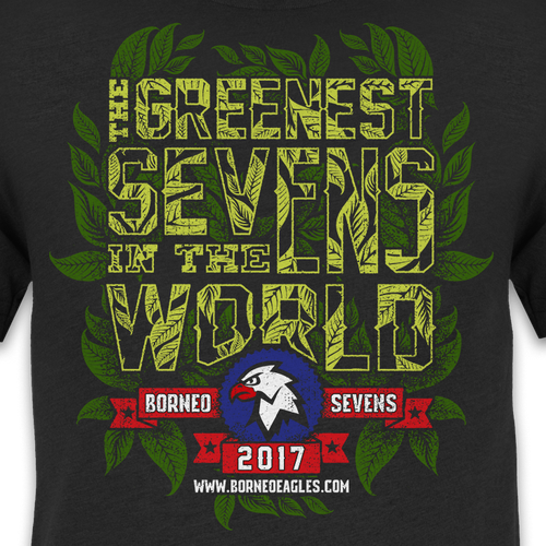 Forest t-shirt with the title 'Borneo Sevens T-Shirt'