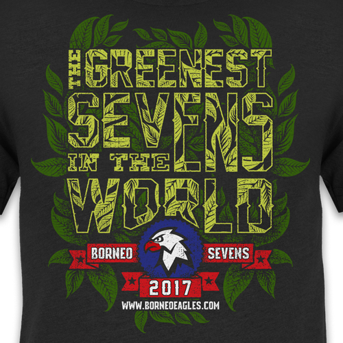 Eagle t-shirt with the title 'Borneo Sevens T-Shirt'