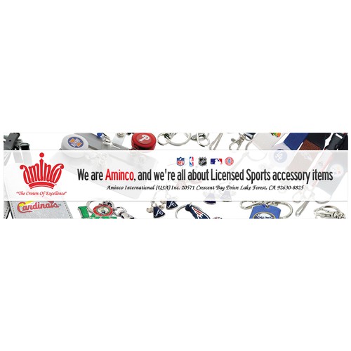 Advert design with the title 'Aminco International (USA) Inc.'