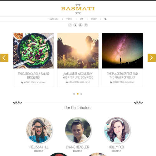 Classic website with the title 'Holistic Lifestyle Media Site'