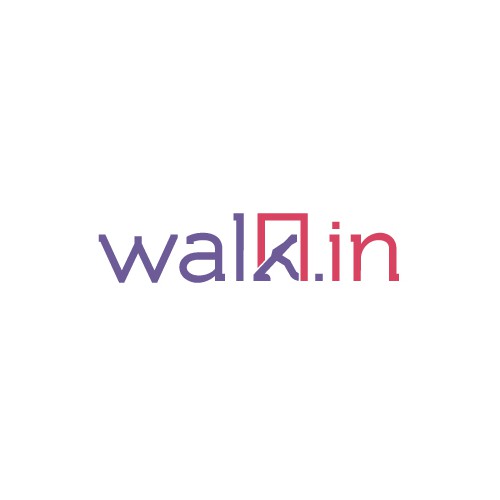 Human figure logo with the title 'Clever Logo Design for an App That Sells Apartments'