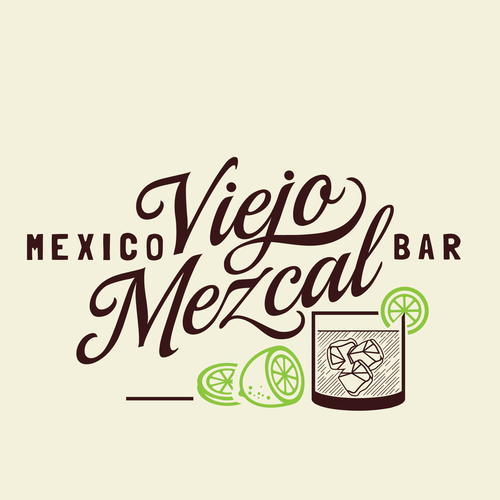 Mexican logo with the title 'Clean and Retro Mezcal Bar Logo'