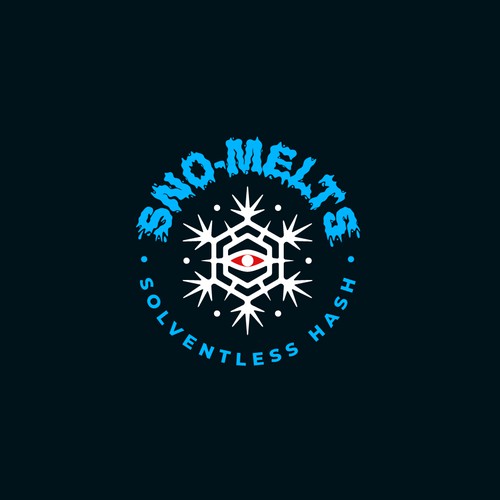 Snowflake logo with the title 'Logo for Sno-Melts'