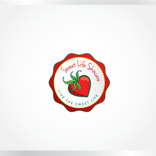 Stamp design with the title 'Create a swanky and fun design for Sweet Life Skincare!'