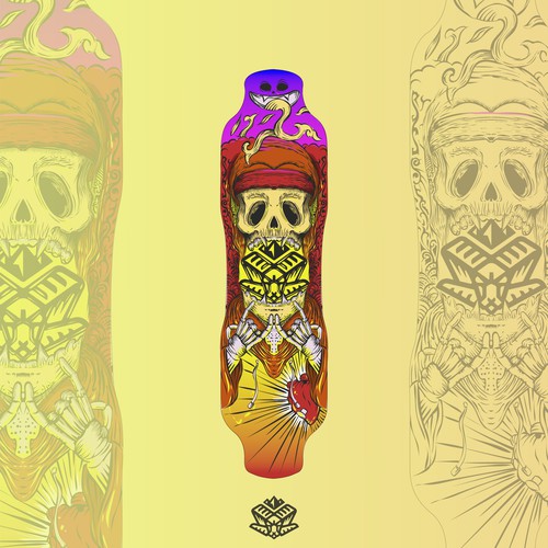 Skull artwork with the title 'Skateboard Design'