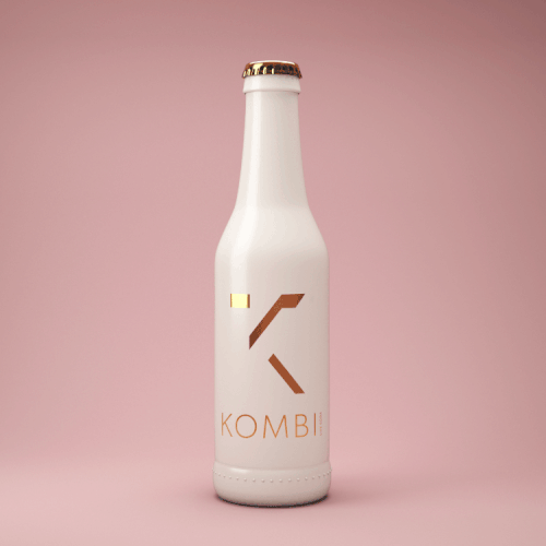 Kombucha logo with the title 'Kambucha drink'