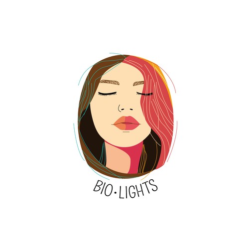 Coloring design with the title 'Logo concept for a hair product'