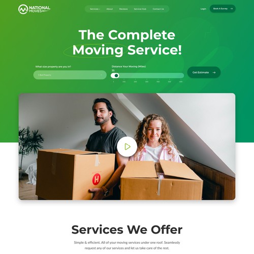 Cleaning website with the title 'National Moves'