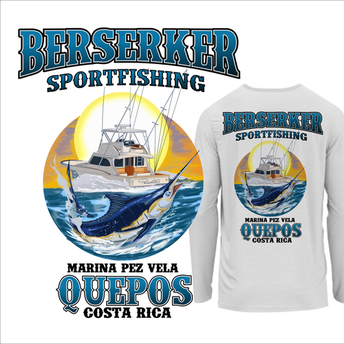 Fishing t-shirt with the title 'BERSEKER SPORTFISHING TSHIRT DESIGN '