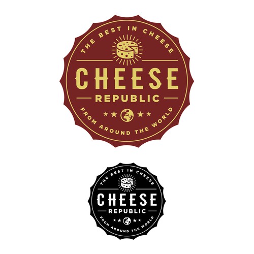 Cheese logo with the title 'Cheese Republic Logo'