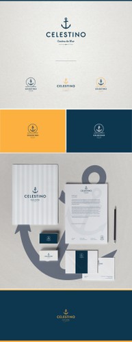 Stationery brand with the title 'Restaurante náutico playero'