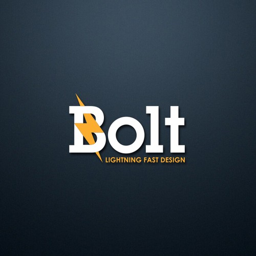 Thunder logo with the title 'BOLT logo design concept'
