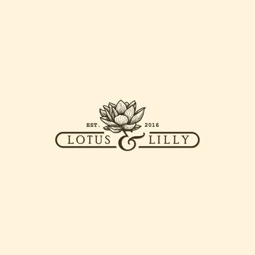 Lotus design with the title 'Logo design for Lotus & Lilly '