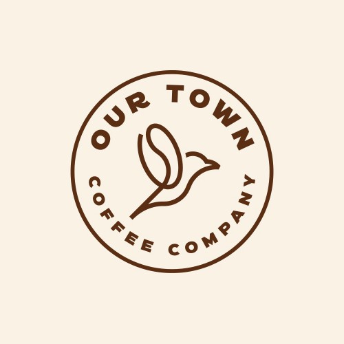 Marketing brand with the title 'Coffee Shop Logo Design'