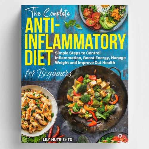 Kindle book cover with the title 'The Complete Anti-Inflammatory Diet for Beginners'