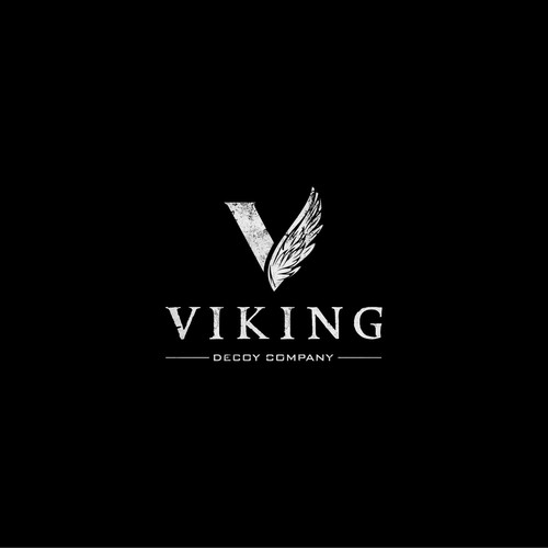 Viking ship logo with the title 'Viking Decoy Company - Logo Design'