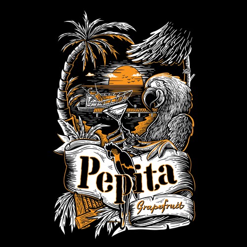 Bird t-shirt with the title 't-shirt design for Pepita'