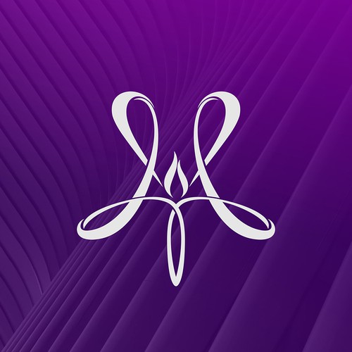 Soul design with the title 'Initial M and Paintbrush Logo'