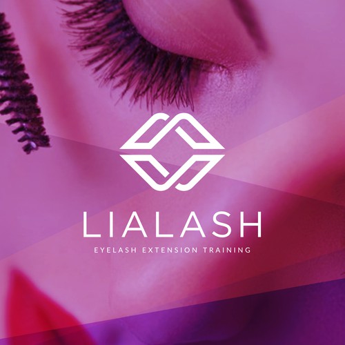 Eyelash design with the title 'LiaLash - Logo Design'