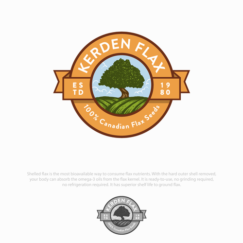 Farm brand with the title 'Kerden Flax'