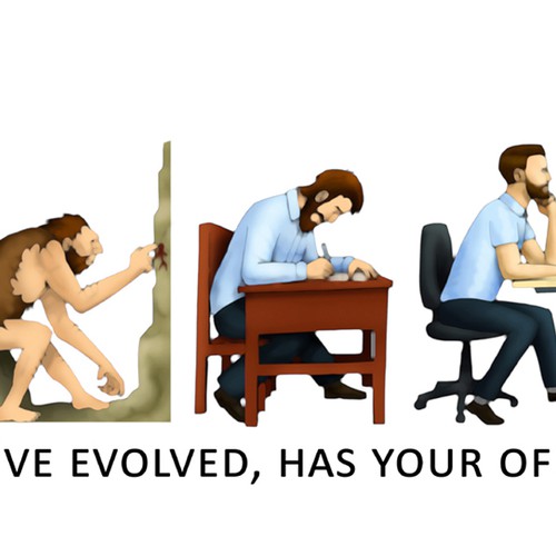Computer artwork with the title 'Evolution'