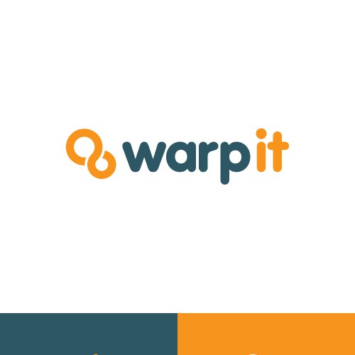 Infinity design with the title 'Logo Redesign of Warp It'