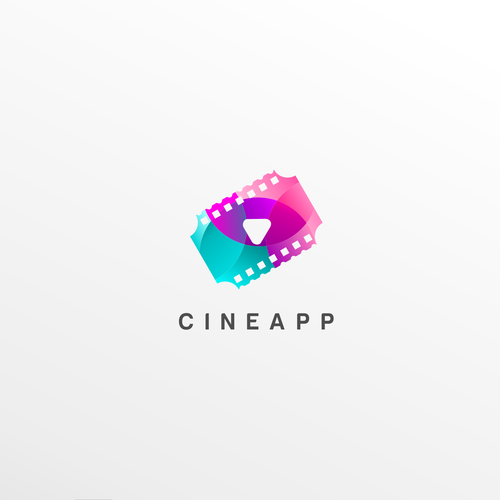 Transparent logo with the title 'CINEAPP'