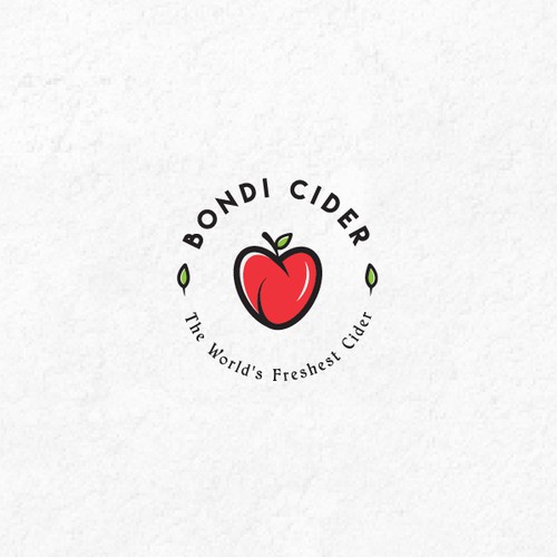 Apple logo with the title 'Cider logo design'