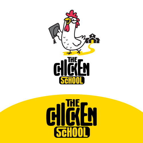 Design with the title 'The viral "Chicken School" - online courses about raising chickens'