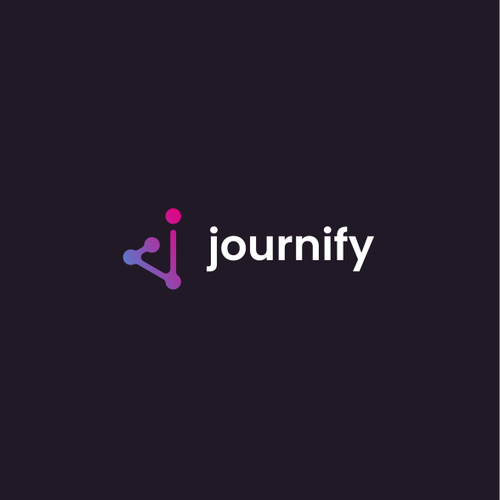 Gradient logo with the title 'Journey-inspired logo for software company: Journify'