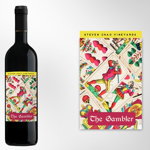 Wine illustration with the title 'Design a wine bottle label'