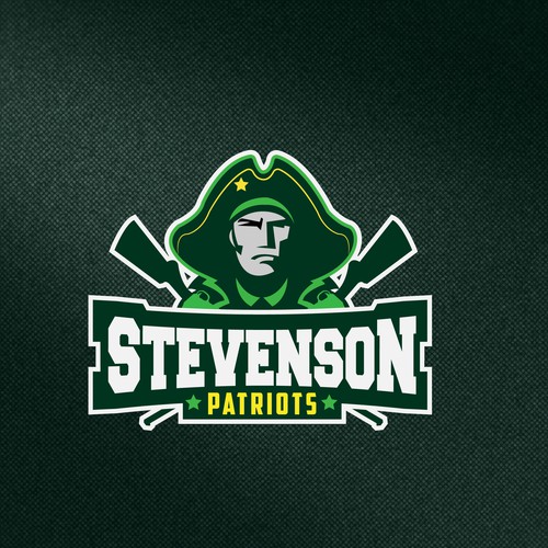 Patriot logo with the title ' Create a Logo For the Best High School in the U.S.'