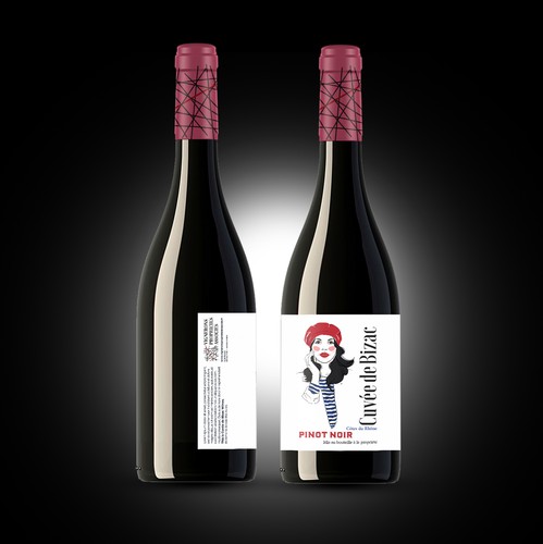 Pinot noir label with the title 'Cuvée de Bizac'