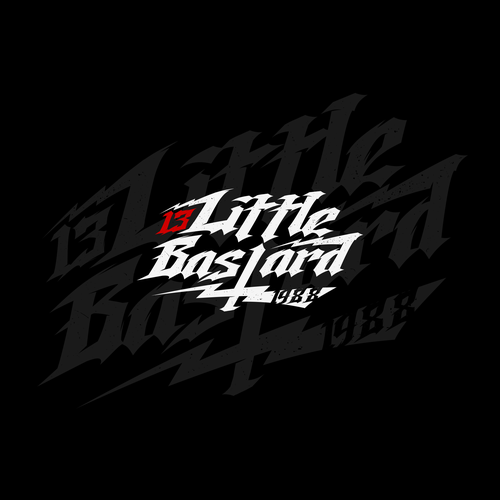 Hot rod logo with the title 'Little Bastard'