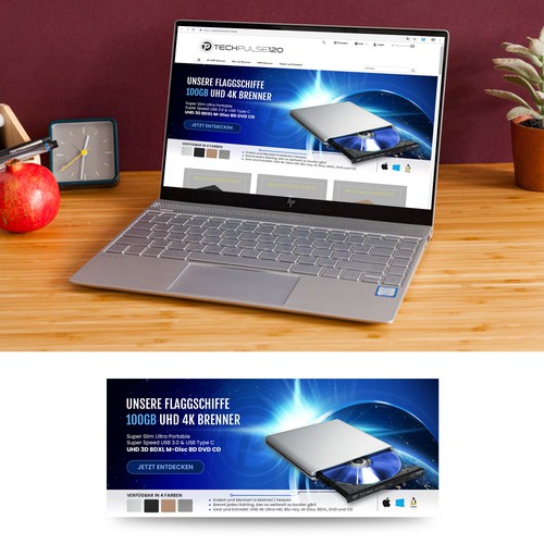Photoshop design with the title 'Website Slider-Banner for Homepage!'