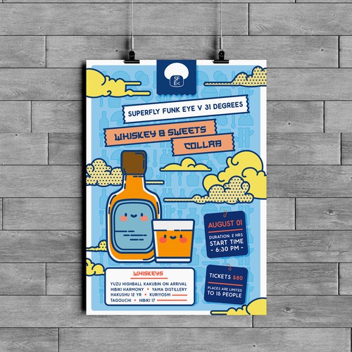 Japanese restaurant design with the title 'Japanese Restaurant Event Poster'