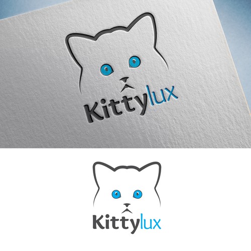 Kitty logo with the title 'kittylux logo design'