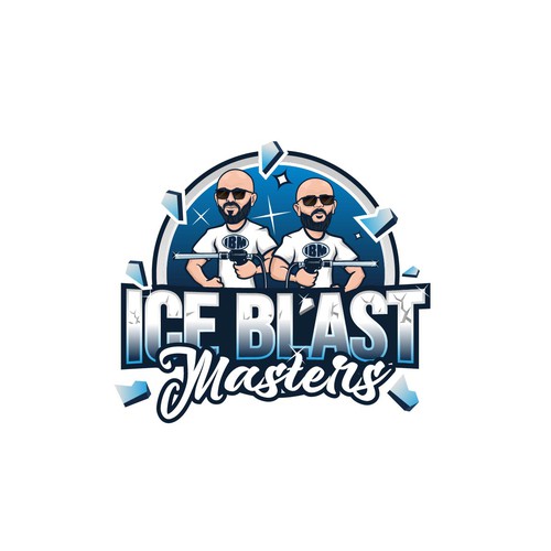 Boom logo with the title 'Ice Blast Masters Logo'