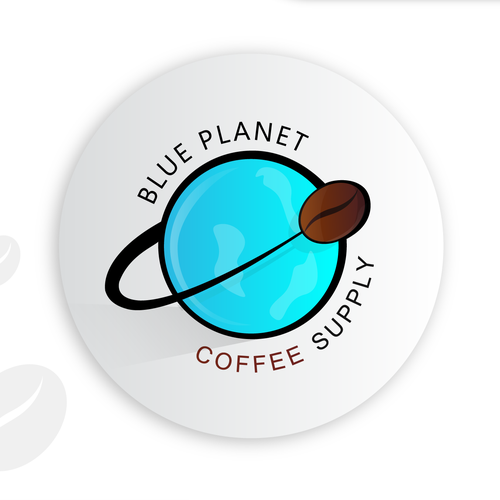 Coffee brand with the title 'Blue Planet Coffee Logo'