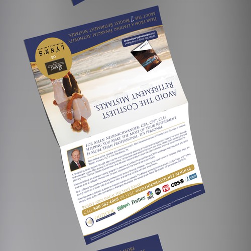 Retirement design with the title 'Bring Back Life Dinner Seminar'