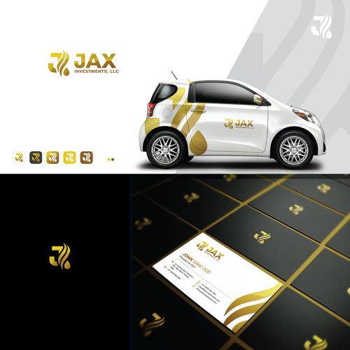 Gas design with the title 'Logo & Business Card Design Proposal for JAX Investments, LLC.'