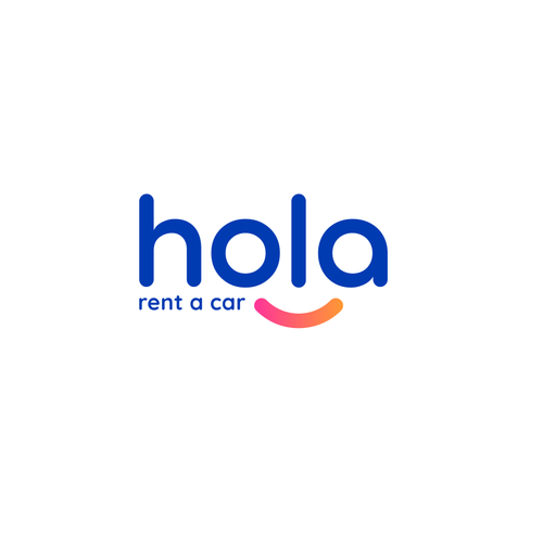 Car rental, car rent logo with the title 'Logo for Hola Car Rent'