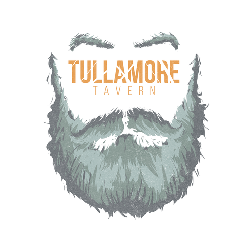 Beard brand with the title 'Rough and Bold logo design concept for Tullamore Tavern'