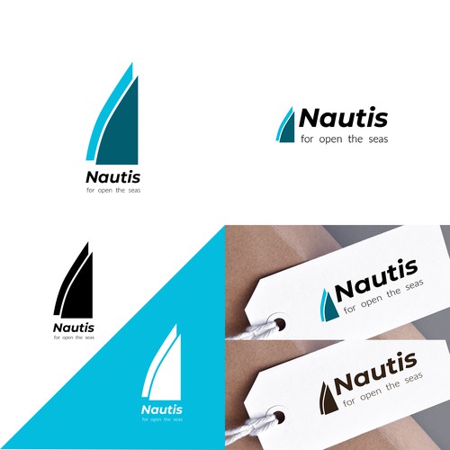 Navy blue logo with the title 'Nautis logo'