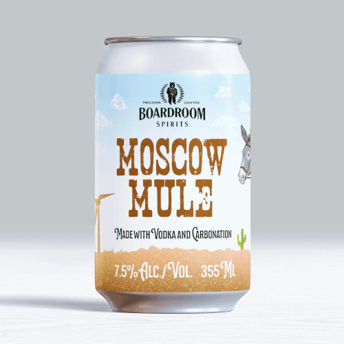 Cocktail design with the title 'Moscow Mule cocktail can design'